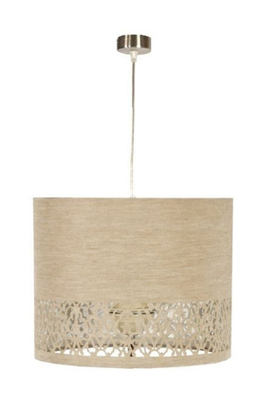 Lampa wisząca z abażurem Arabesca kremowa do salonu i sypialni