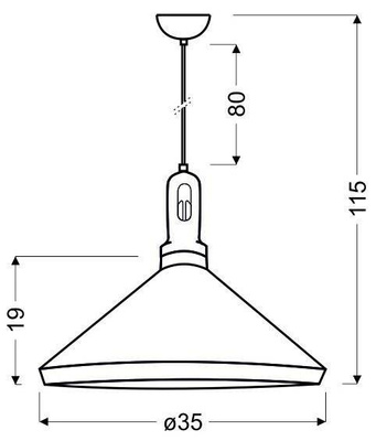 Plafonnier suspendu Candellux Robinson 31-37671 E27 intérieur blanc / jaune