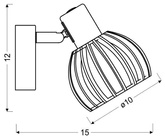 Wall lamp sconce 1X25W E14 White + Wood ATARRI 91-68019