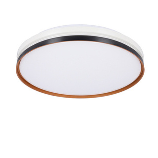 Montana plafonnier noir+blanc+or plafond 24w led 40 cm abat-jour blanc