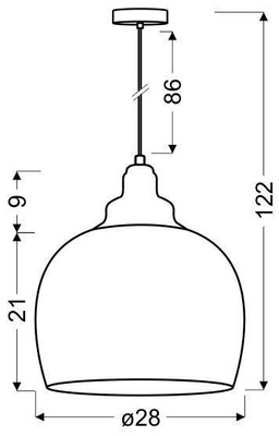 LAMPA SUFITOWA WISZĄCA CANDELLUX OUTLET 31-61393 Valge