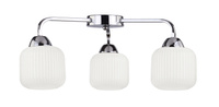 CROMADO lampa sufitowa chromowy 3x60W E27 klosz biały