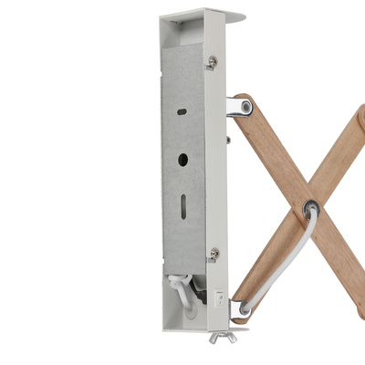 Wandleuchte Weiß Chrom / Holz verstellbar 40W E27 Mito Candellux 21-75437