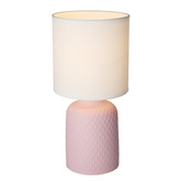 Lampa de masa noptiera roz ceramica Iner Candellux 41-79855