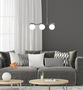 Lampa suspendata crom / bila alba 3 Ramon 33-01405