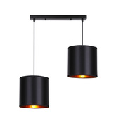 Hanging lamp black 2xE27 Candida 32-00712