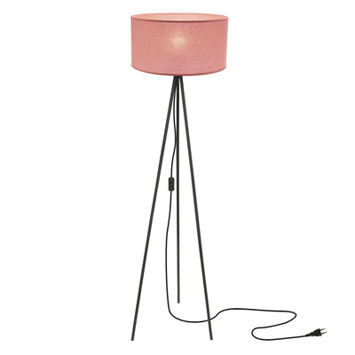 SHANTI floor lamp black 1x40W E27 pink shade 51-38715