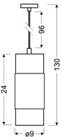 CANDELLUX CEILING LAMP SALE 31-27818 WRING OVERhang 1X60W E27 CHROME TARNSPARENT / WHITE
