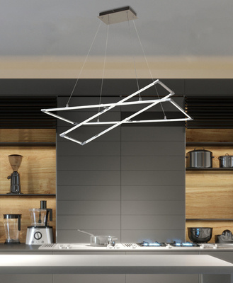 PLAFONNIER SUSPENDU CANDELLUX APETI KSEROS LED CHROME 4000K