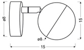 LED-Wandleuchte RGB Party 91-67753 runder Kopf 1e Chrom