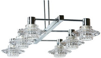 Rastek lampa wisząca 6x40W G9 w kolorze chromowym,  nowoczesne oświetlenie do salonu jadalni sypialni elegancki design