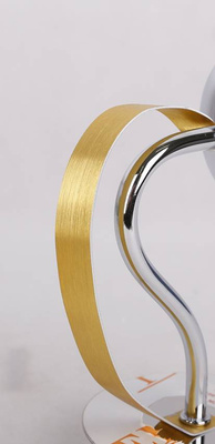 Wall lamp chrome / gold thread lampshade E14 40W Diva Candellux 21-55040