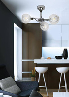 Hanging lamp colorless with a chrome basket Ozzo 33-72214