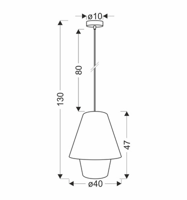 Lampa wisząca z abażurem Africa czarna do sypialni E27