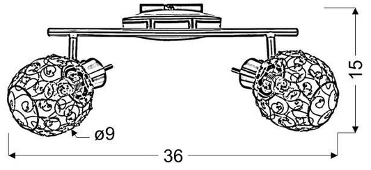 Aplică candellux horus 92-19141 crom g9 band