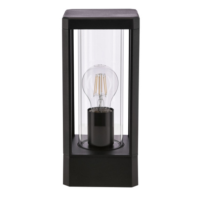 Lampa ogrodowa na taras CISSUS – czarna metalowa lampa stojąca E27 IP54