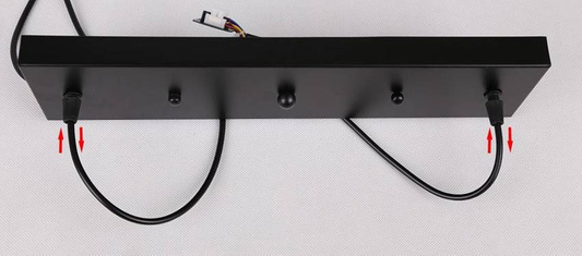 Hanging lamp black / amber strip 2xE27 Felis 32-00170