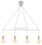 Lampa wisząca Alto biała matowa 4-punktowa nad stół regulowana E27