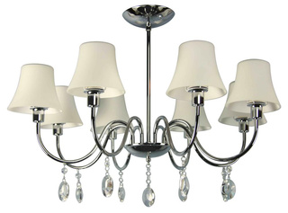 Lampa wisząca Sorento szklana 8-punktowa chromowa do salonu nad stół