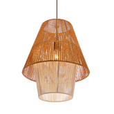 Lampa wisząca z abażurem Africa czarna do sypialni E27