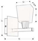 Candellux Maxim 21-00408 E14 Matt Nickel Wall Lamp