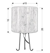 Lampa stołowa druciane nóżki sosna Adora 41-03300