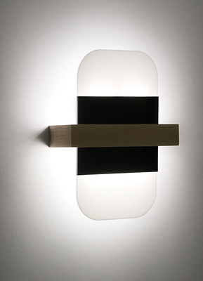 April lamp wooden wall lamp 1x6 LED black+white