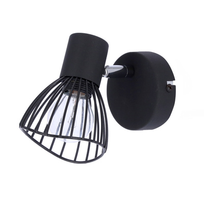 Wall lamp sconce 1X40W E14 black FLY 91-61881
