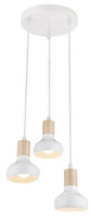 Lampa sufitowa wisząca biała na talerzu 3x40W Puerto Candellux 33-62635