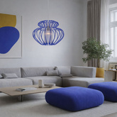 Lampe suspendue bleu 52cm Imperia 31-36561