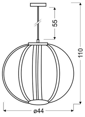 Lampa wisząca kula z pasków LED biały zimny 35W Cansas Candellux 31-43955