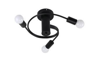 Ceiling lamp black 3xE27 Filetta 33-00828