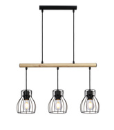 Lampa suspendata neagra 3x60W Bernita 33-78087