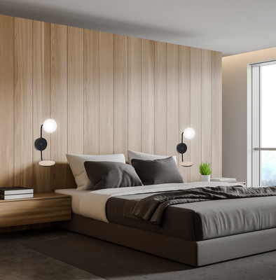 Ponio Lampe schwarze Wandleuchte 1x25w G9 weißer Schirm