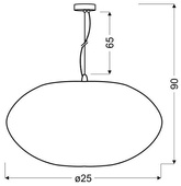 Plafonnier suspendu 1X60W E27 PINIA 31-13408