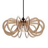 lampă suspendată eco 5 1x40 E27 abajur lemn