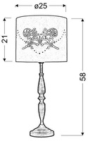 Lampe de table blanche avec motif Farisa 41-03409