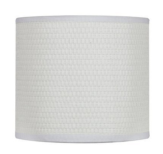 Abat-jour rond blanc en tissu/PVC E14 pour lampes Estera Candellux 71-16645