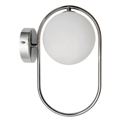 Wandleuchte Messing Glas Kugelring G9 Cordel 21-73440