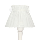 Lampa stołowa nocna biała abażur z organzy 40W E27 Zefir Candellux 41-73815
