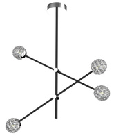 CEILING LAMP HANGING CANDELLUX APETI PAKSOS G9 LED BLACK