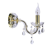 Einzelne goldene Wandleuchte mit Kristallen Maria Teresa Candellux 21-95742