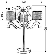 Tischleuchte mit Leuchtarmen x3 LED Kupfer Ambrosia Candellux 43-33925