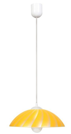 Lampa wisząca Kamila żółta z szerokim kloszem pojedyncza nad stół E27