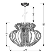 Lampa wisząca biała 52x42cm Imperia 31-36547