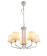 White chandelier lamp 5xE14 York Ledea 50205095