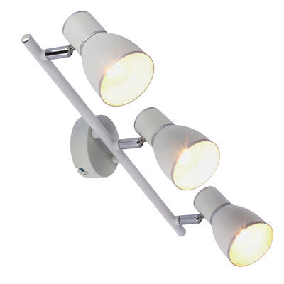 Bandă de perete 3X40W E14 alb/crom 93-63403