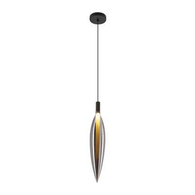 Lampa suspendata Nordic din sticla simpla abajur fumuriu pentru sufragerie