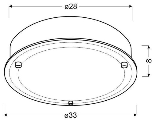Deckenleuchte plafond 33 1x18W LED satiniert RONDA 13-30245