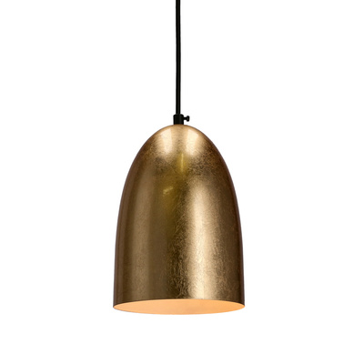 Lampa suspendata Icaro neagra 1X40W E27 abajur auriu 31-09623